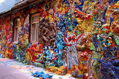 House with Mosaic in St Petersburg Russia