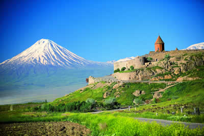 Yerevan, Armenia with Mount Ararat view